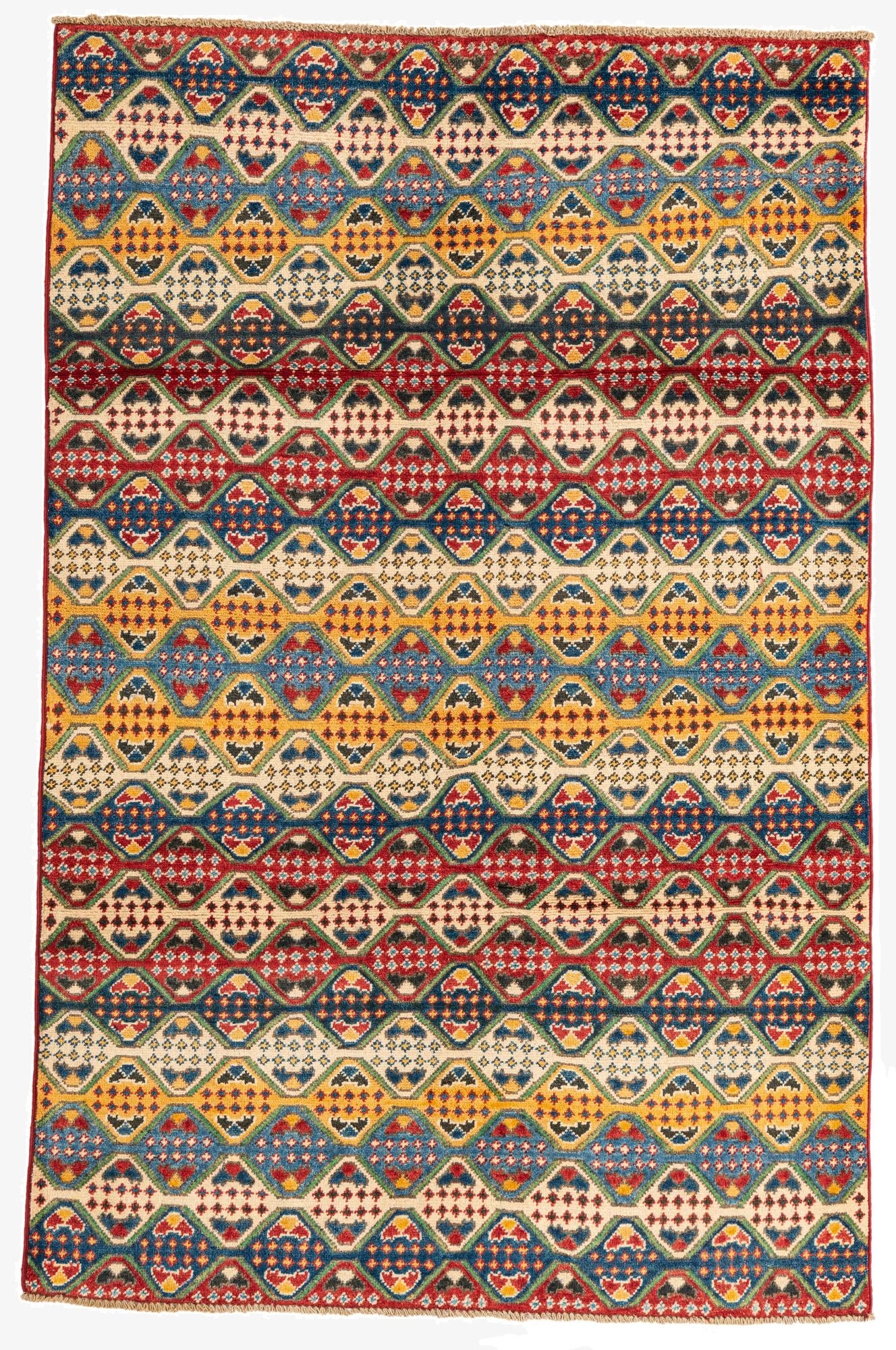 4' x 6'  Hand Knotted Kazak Rug