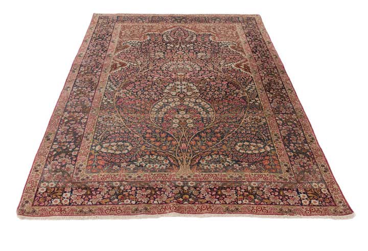 140cm x 225cm Handgeknüpft Kerman Persisch Teppich