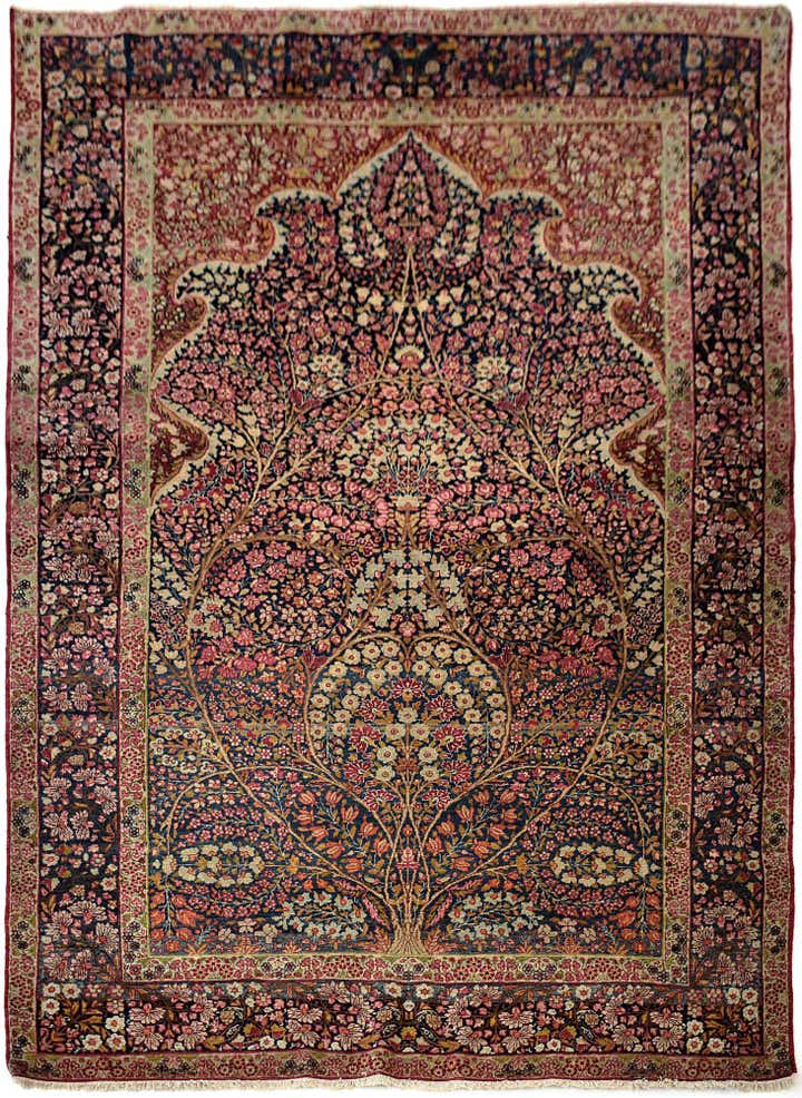 140cm x 225cm Handgeknüpft Kerman Persisch Teppich