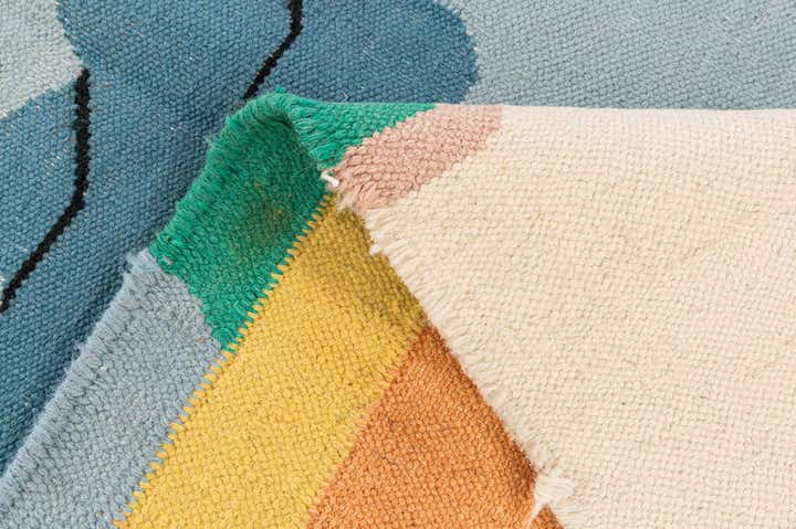 4' x 5' 9 Hand Knotted Kilim Dhurrie Wool Rug