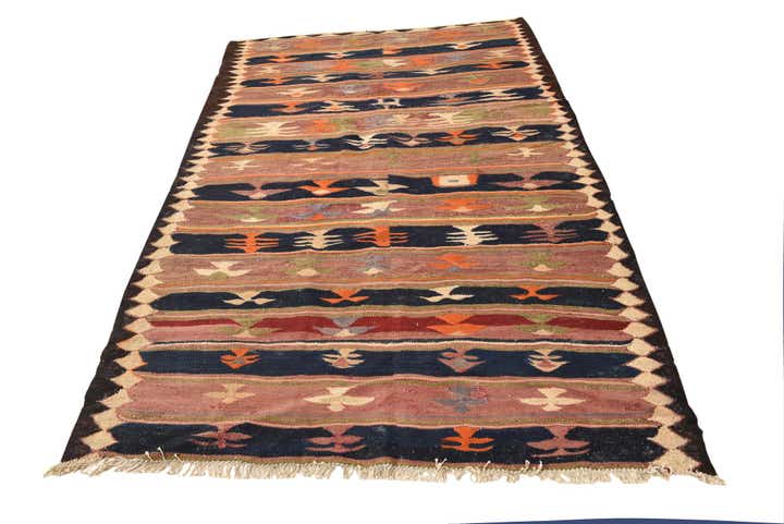 145cm x 245cm Hand Woven Kilim Fars Wool Rug