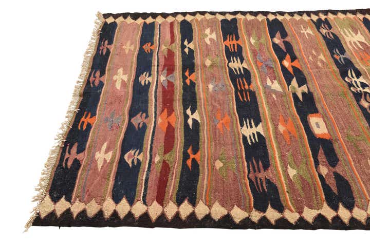 145cm x 245cm Hand Woven Kilim Fars Wool Rug