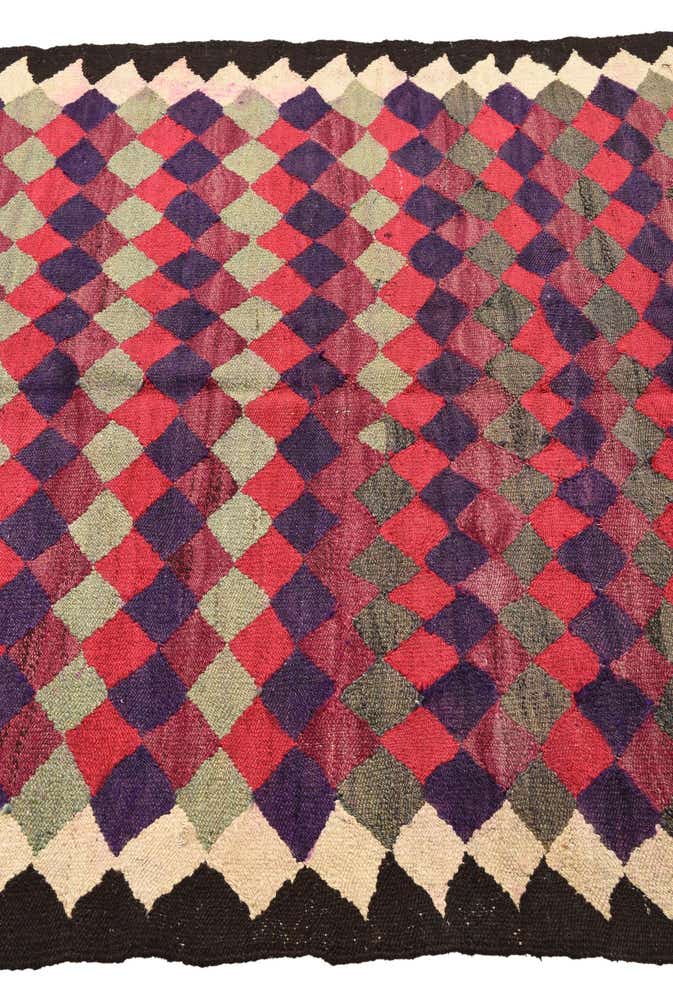 4' 8 x 7' 8 Hand Woven Kilim Fars Wool Rug