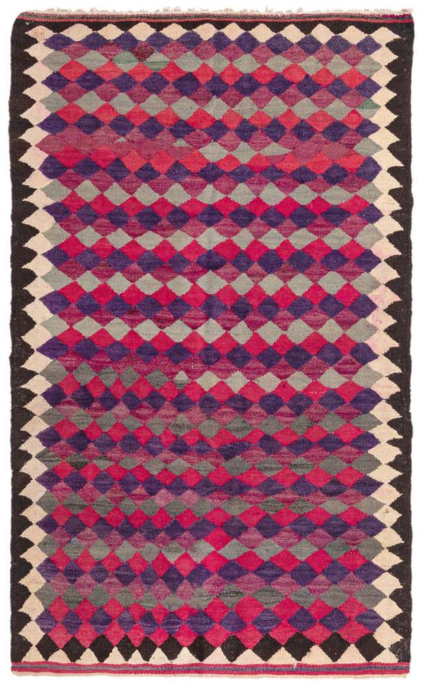 4' 8 x 7' 8 Hand Woven Kilim Fars Wool Rug