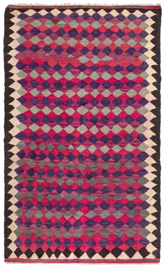 Detail image of 4' 8 x 7' 8 Hand Woven Kilim Fars Wool Rug