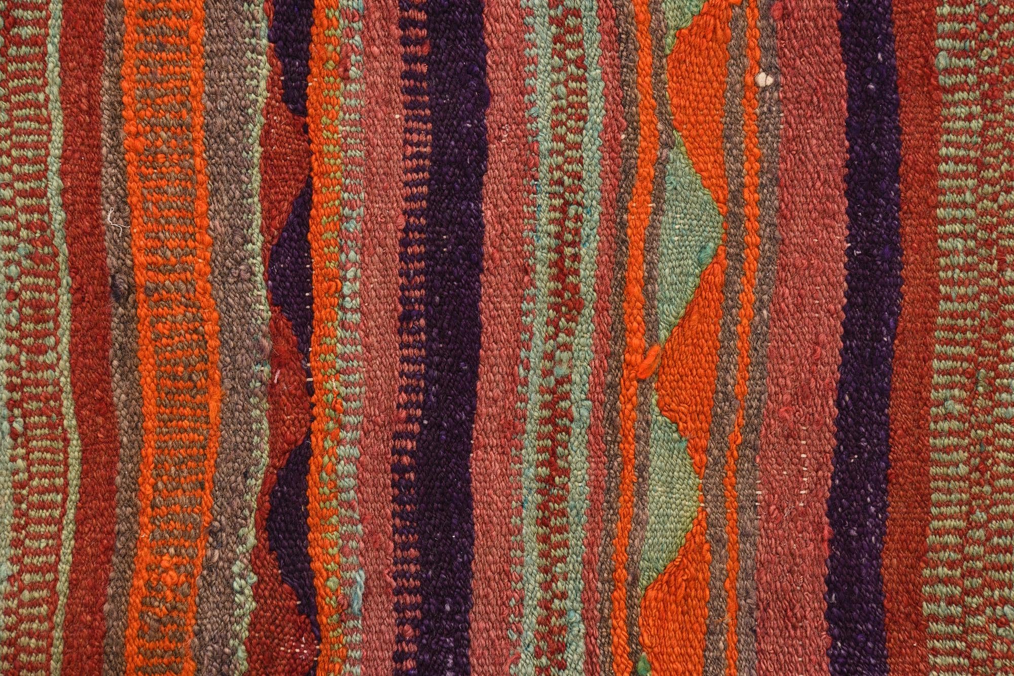 4' 5 x 7' 3 Hand Woven Kilim Fars Wool Rug