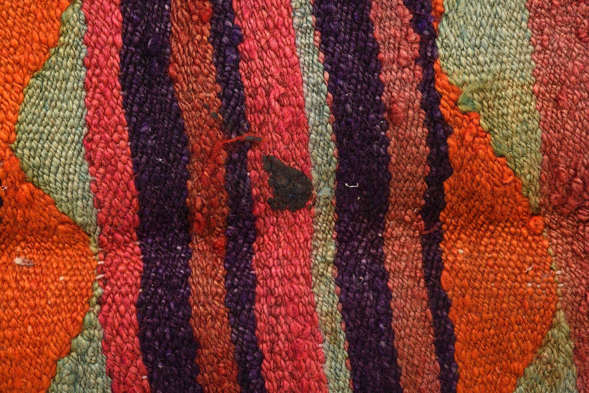 4' 5 x 7' 3 Hand Woven Kilim Fars Wool Rug