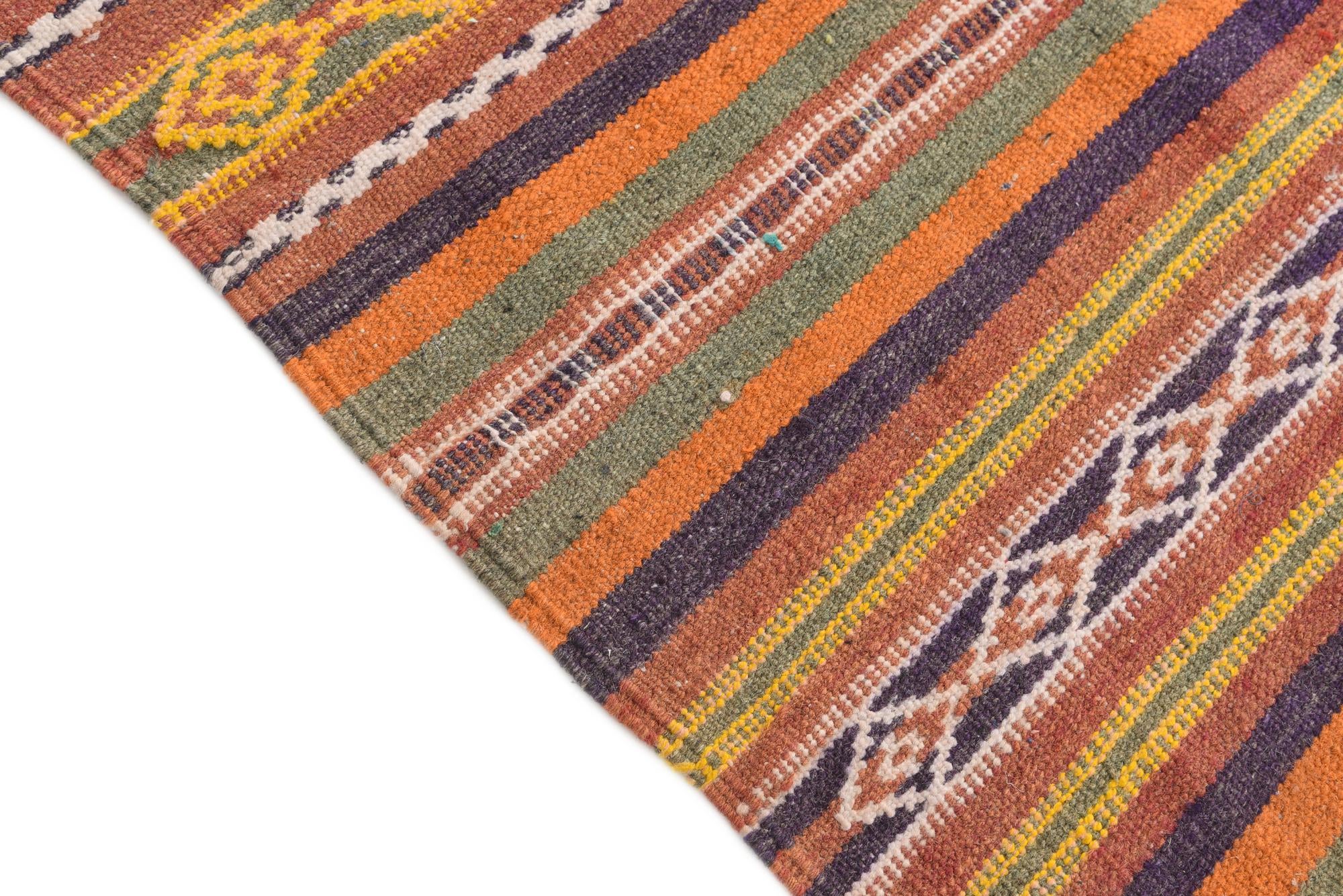 3' 7 x 6' 3 Hand Knotted Kilim Fars Persian Wool Rug