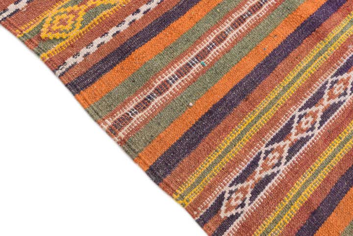 3' 7 x 6' 3 Hand Knotted Kilim Fars Persian Wool Rug