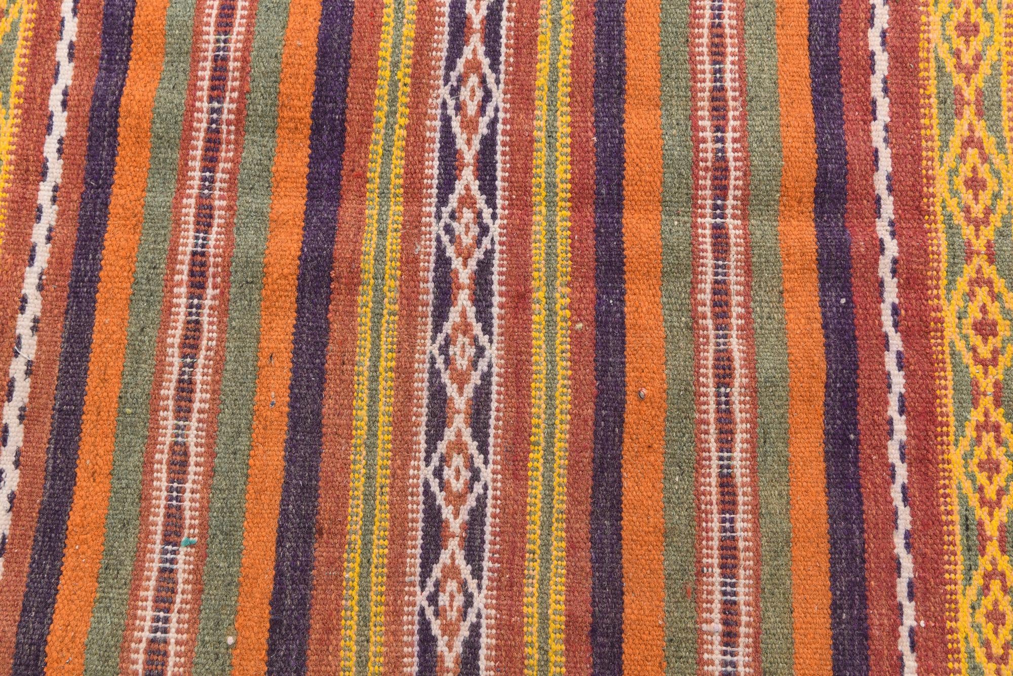 3' 7 x 6' 3 Hand Knotted Kilim Fars Persian Wool Rug