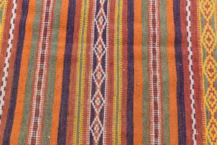 3' 7 x 6' 3 Hand Knotted Kilim Fars Persian Wool Rug
