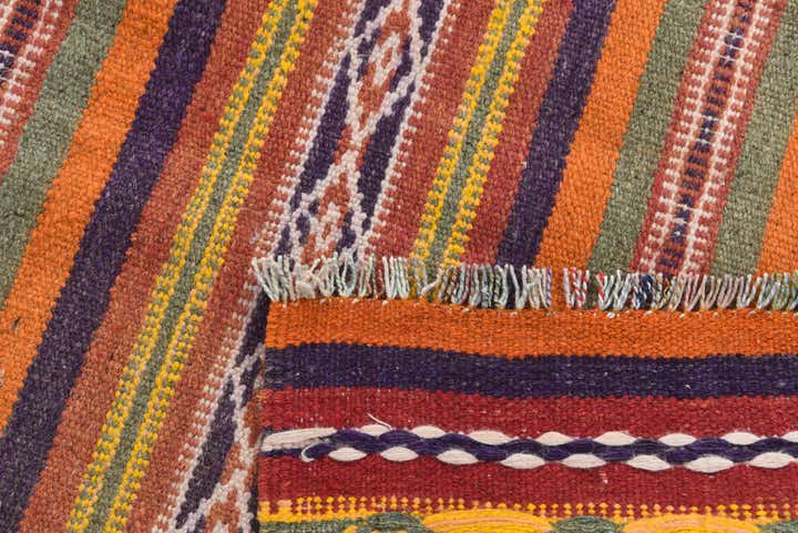 3' 7 x 6' 3 Hand Knotted Kilim Fars Persian Wool Rug
