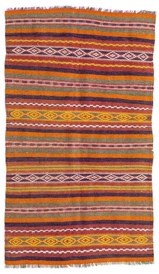 Detail image of 3' 7 x 6' 3 Hand Knotted Kilim Fars Persian Wool Rug