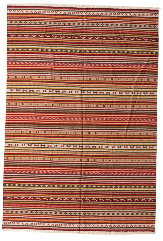 6' 8 x 9' 9 Hand Woven Kilim Fars Wool Rug