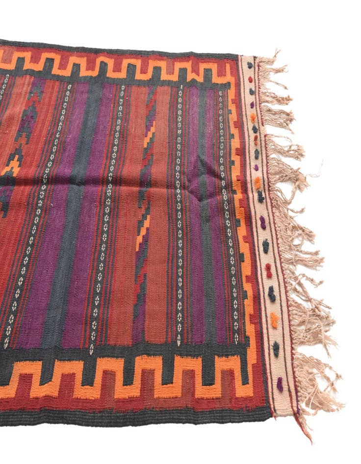 Detail image of 3' 8 x 6' 9  Hand Woven Kilim Fars Wool Rug