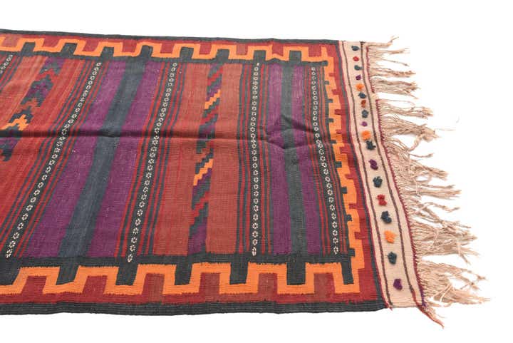 3' 8 x 6' 9 Hand Woven Kilim Fars Wool Rug