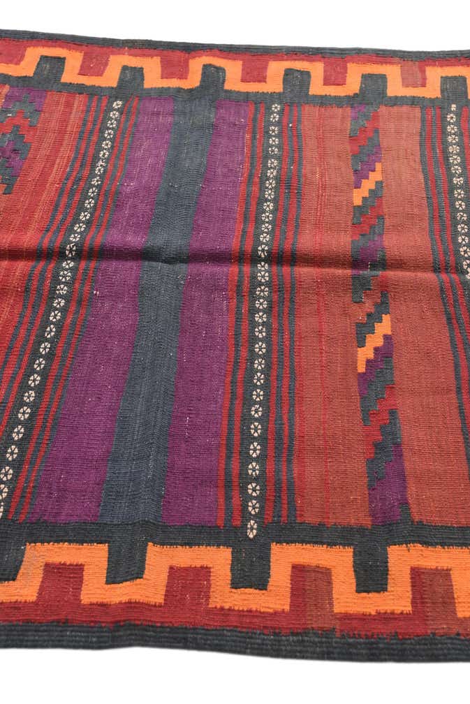 3' 8 x 6' 9 Hand Woven Kilim Fars Wool Rug