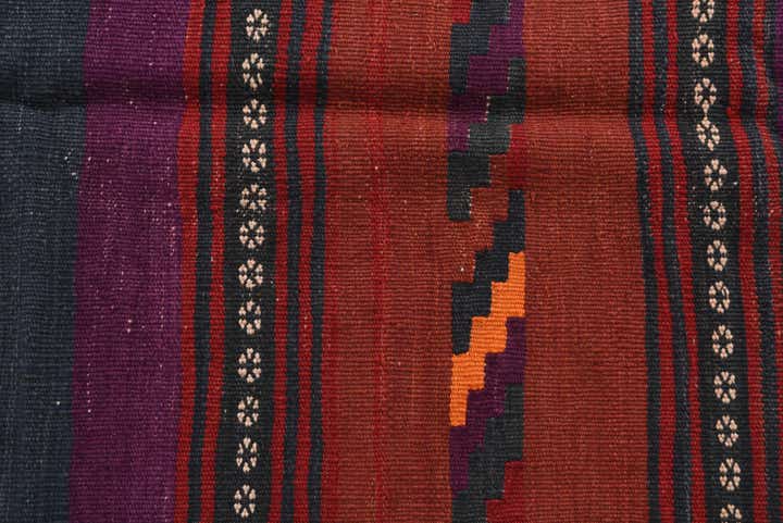 3' 8 x 6' 9 Hand Woven Kilim Fars Wool Rug