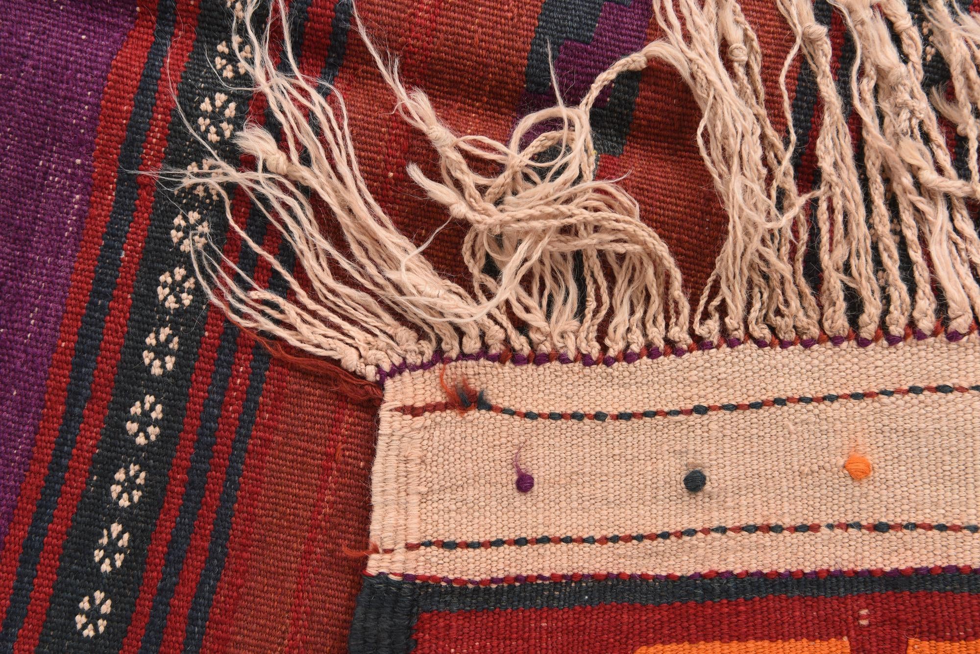 3' 8 x 6' 9 Hand Woven Kilim Fars Wool Rug