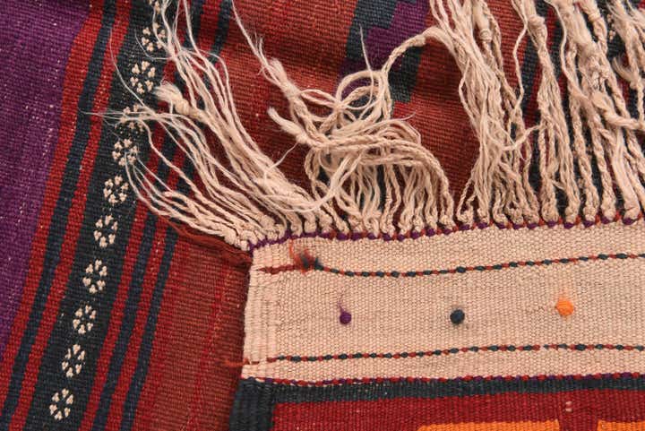 3' 8 x 6' 9 Hand Woven Kilim Fars Wool Rug