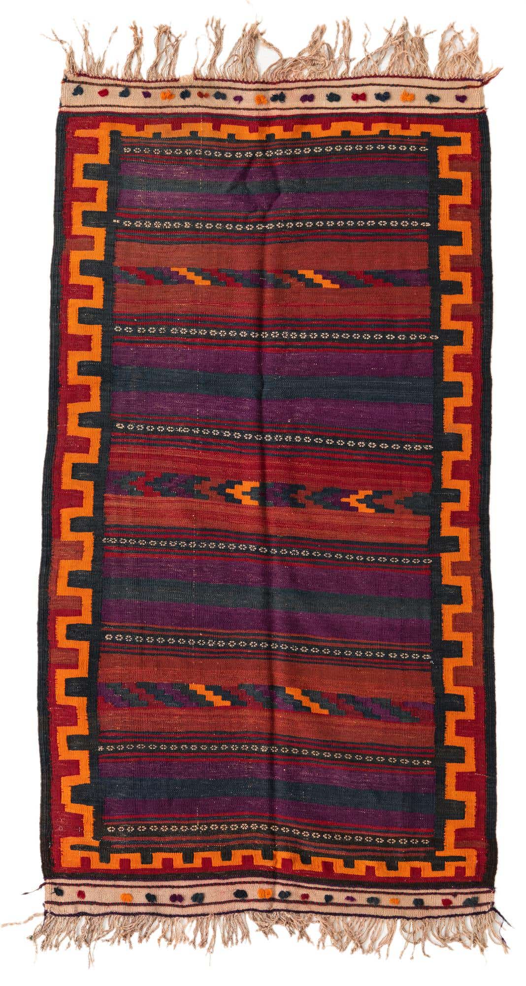3' 8 x 6' 9 Hand Woven Kilim Fars Wool Rug