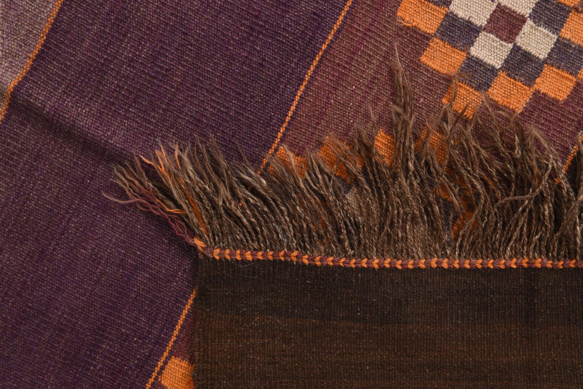 5' 4 x 9' 5 Hand Woven Kilim Fars Wool Rug