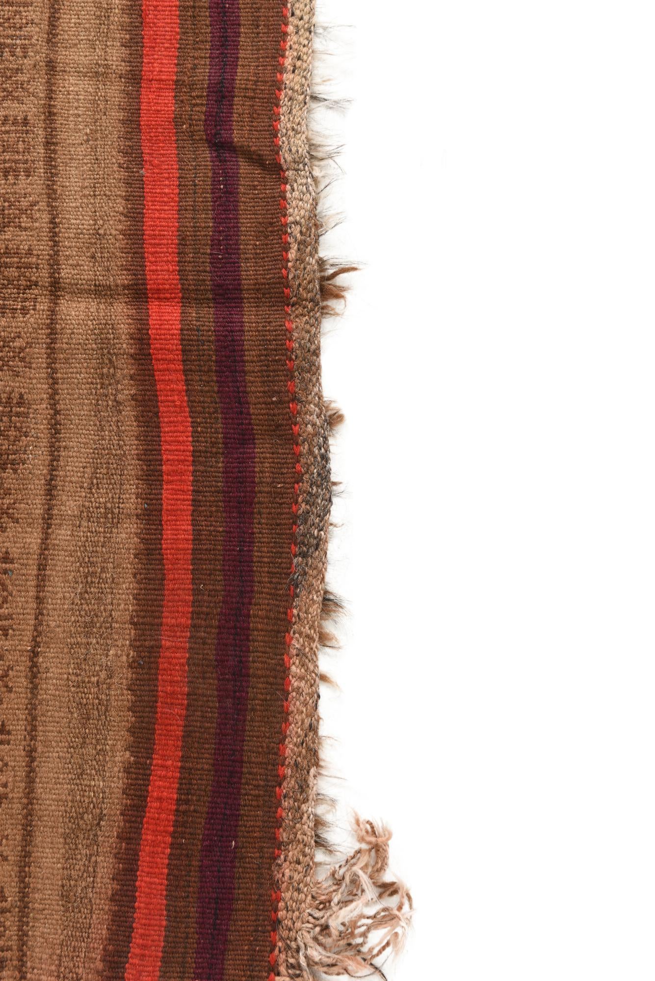 4' 6 x 8' 9 Hand Woven Kilim Fars Wool Rug