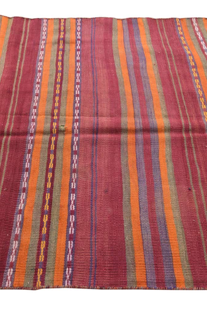 4' 7 x 6' 7 Hand Woven Kilim Fars Wool Rug