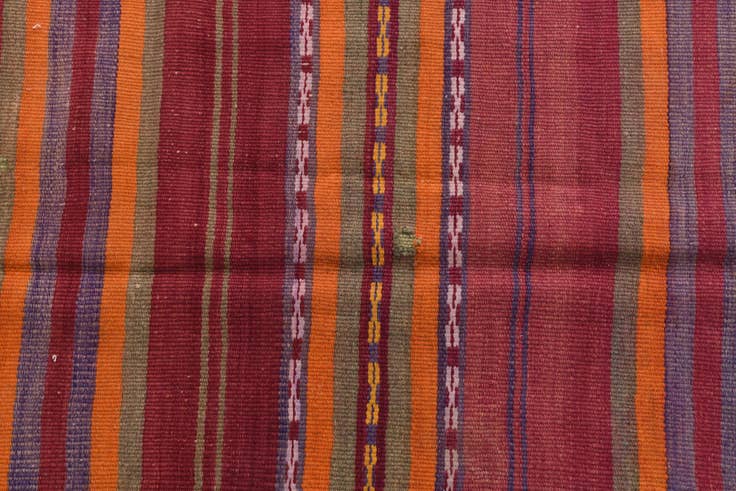 Detail image of 4' 7 x 6' 7 Hand Woven Kilim Fars Wool Rug