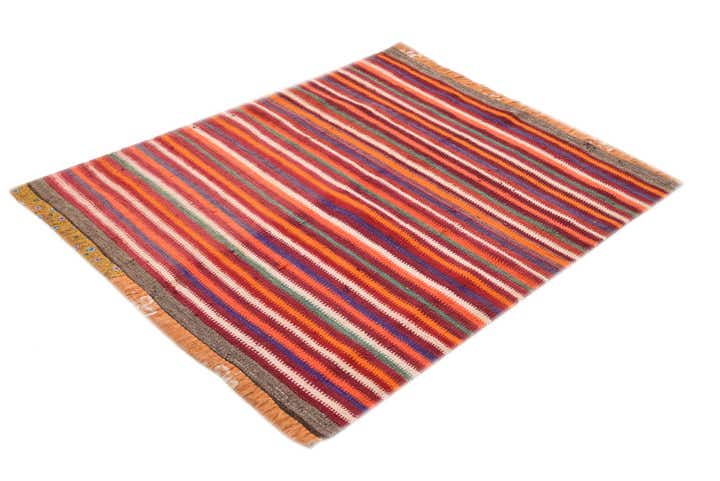 3' 9 x 5' Hand Woven Kilim Fars Wool Rug