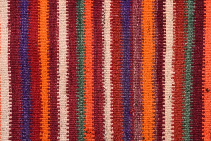 Detail image of 3' 9 x 5' Hand Woven Kilim Fars Wool Rug