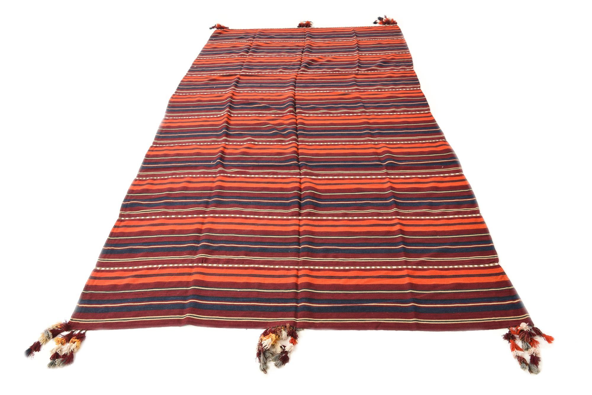 5' 6 x 10' 4 Hand Woven Kilim Fars Wool Rug
