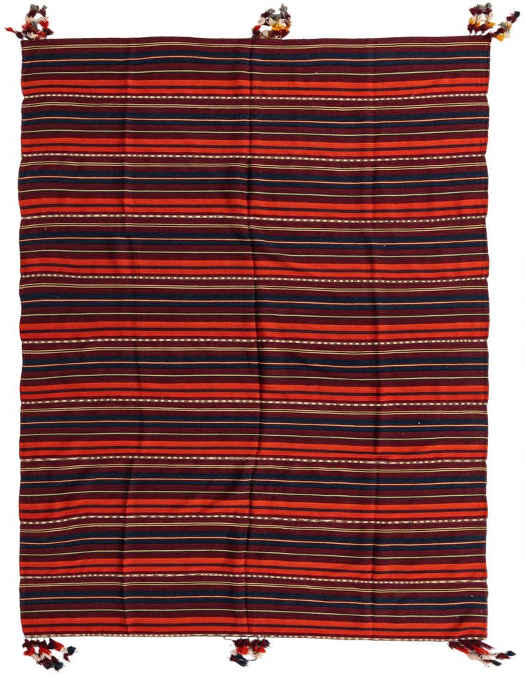 Detail image of 5' 6 x 10' 4 Hand Woven Kilim Fars Wool Rug