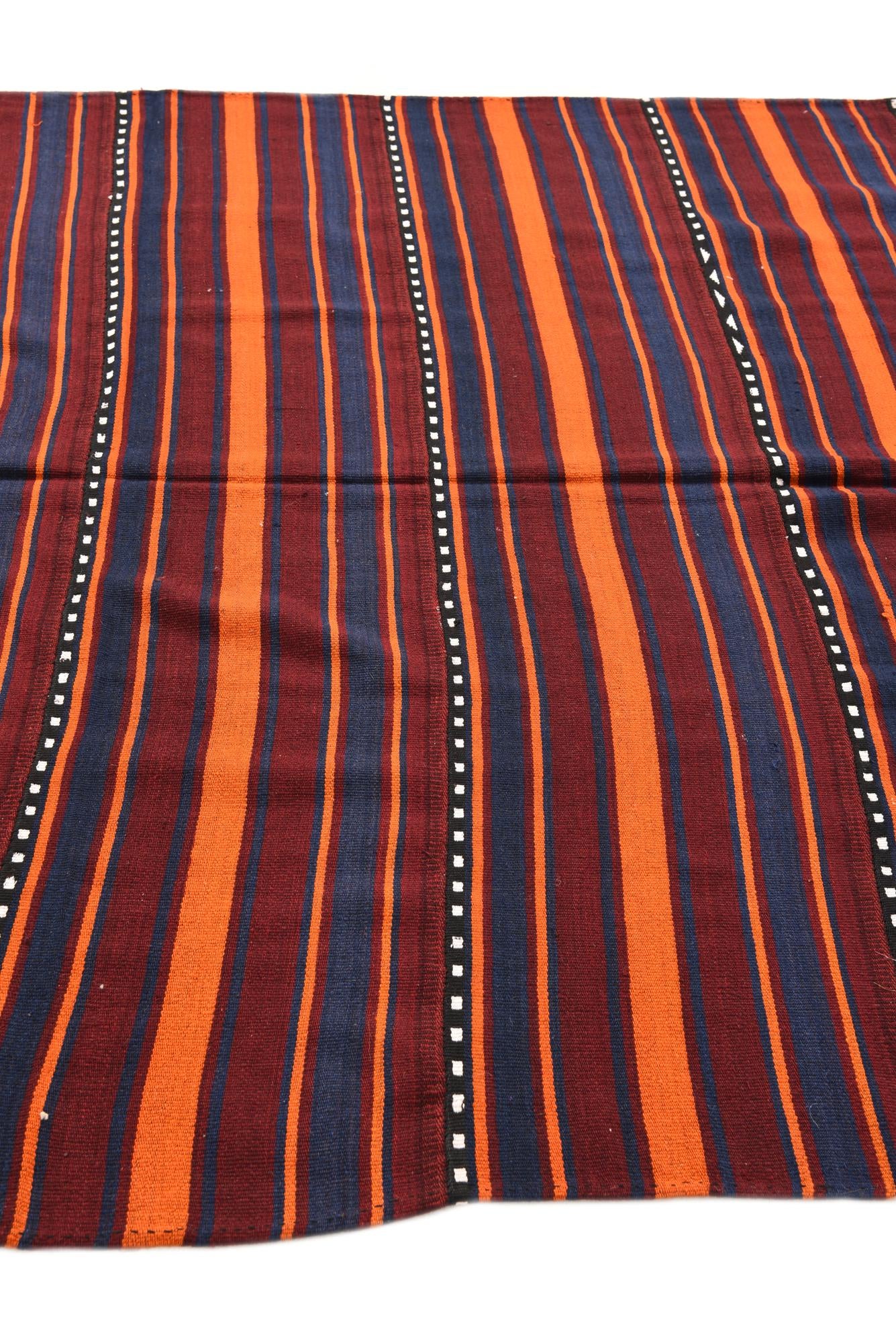 5' 3 x 9' 10 Hand Woven Kilim Fars Wool Rug