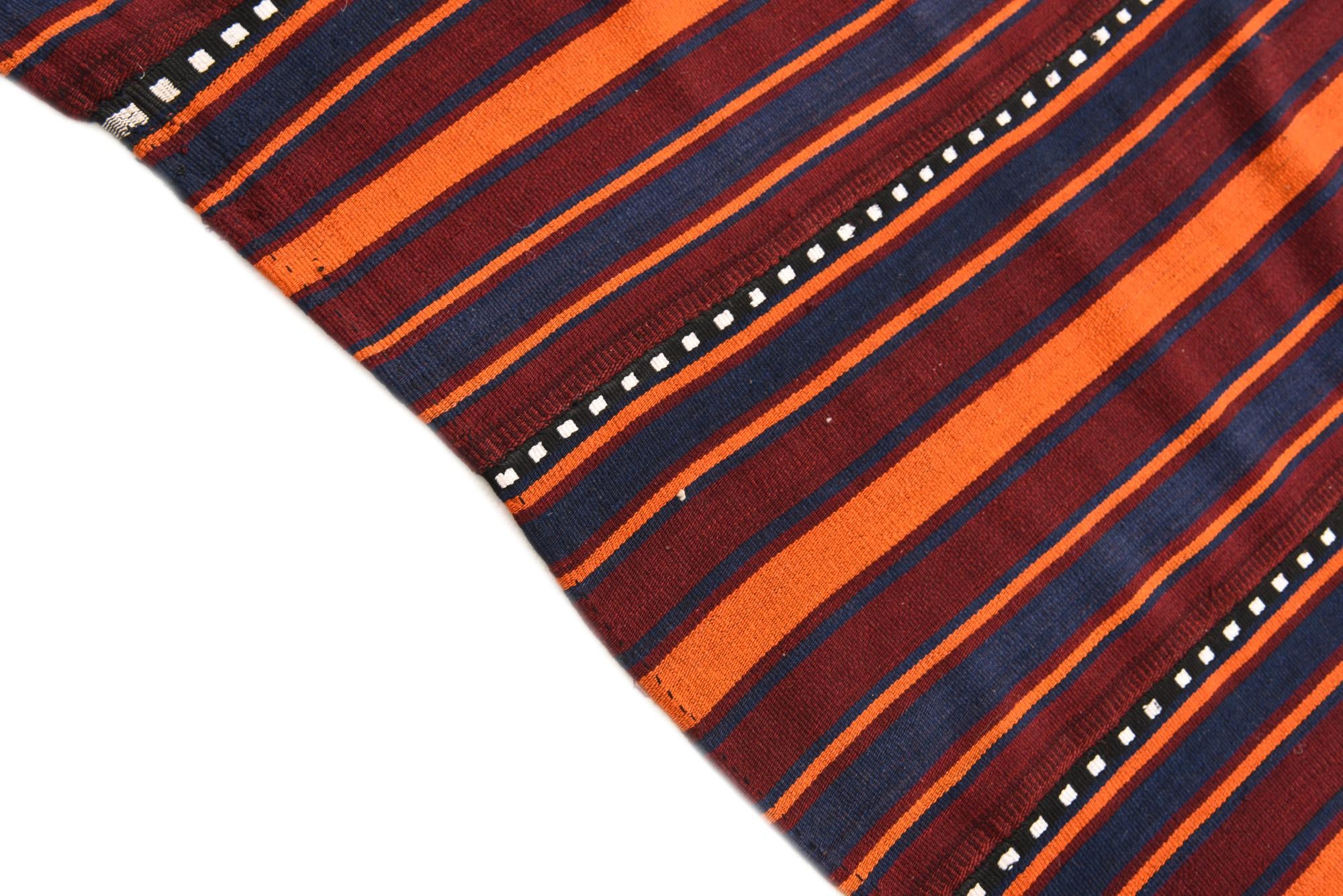 5' 3 x 9' 10 Hand Woven Kilim Fars Wool Rug