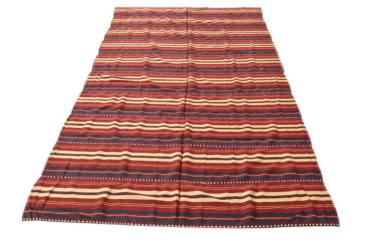 Detail image of 5' 7 x 9' 6 Hand Woven Kilim Fars Wool Rug