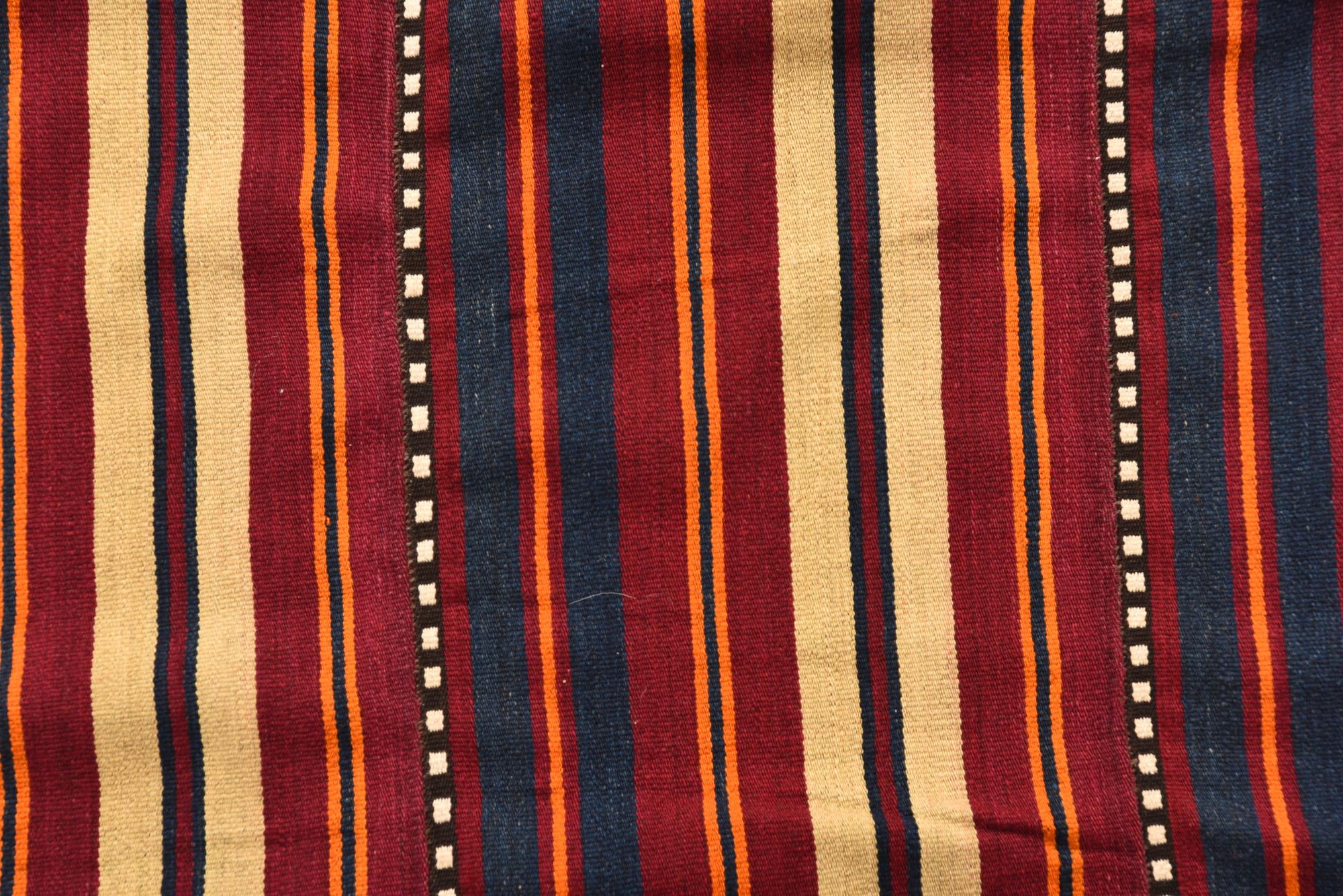 5' 7 x 9' 6 Hand Woven Kilim Fars Wool Rug