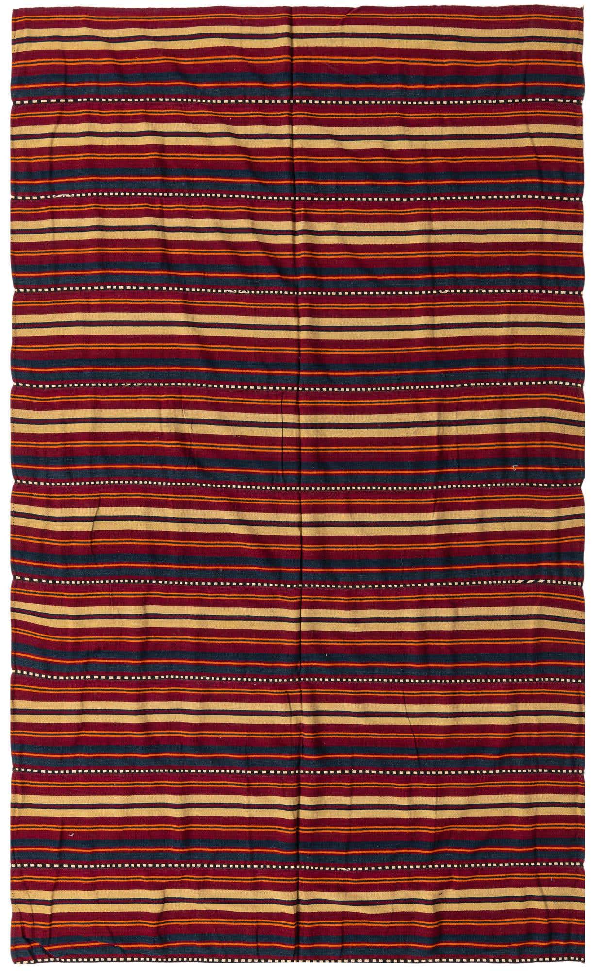 5' 7 x 9' 6 Hand Woven Kilim Fars Wool Rug