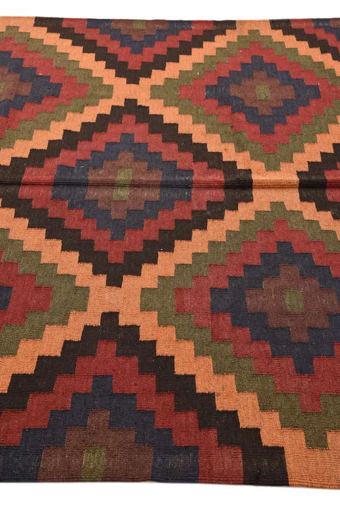 5' 3 x 8' Hand Woven Kilim Fars Wool Rug
