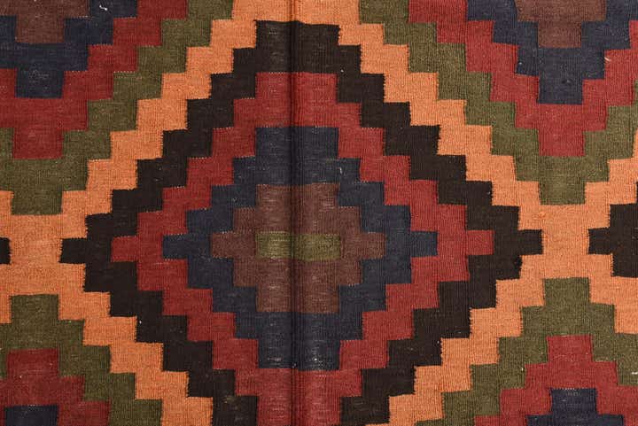 5' 3 x 8' Hand Woven Kilim Fars Wool Rug