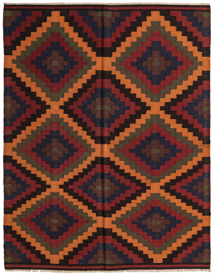 Detail image of 5' 3 x 8' Hand Woven Kilim Fars Wool Rug