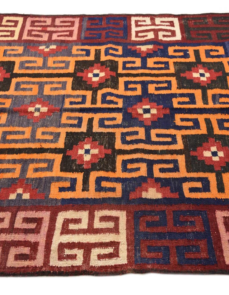 Detail image of 4' 5 x 7' 6  Hand Woven Kilim Fars Wool Rug