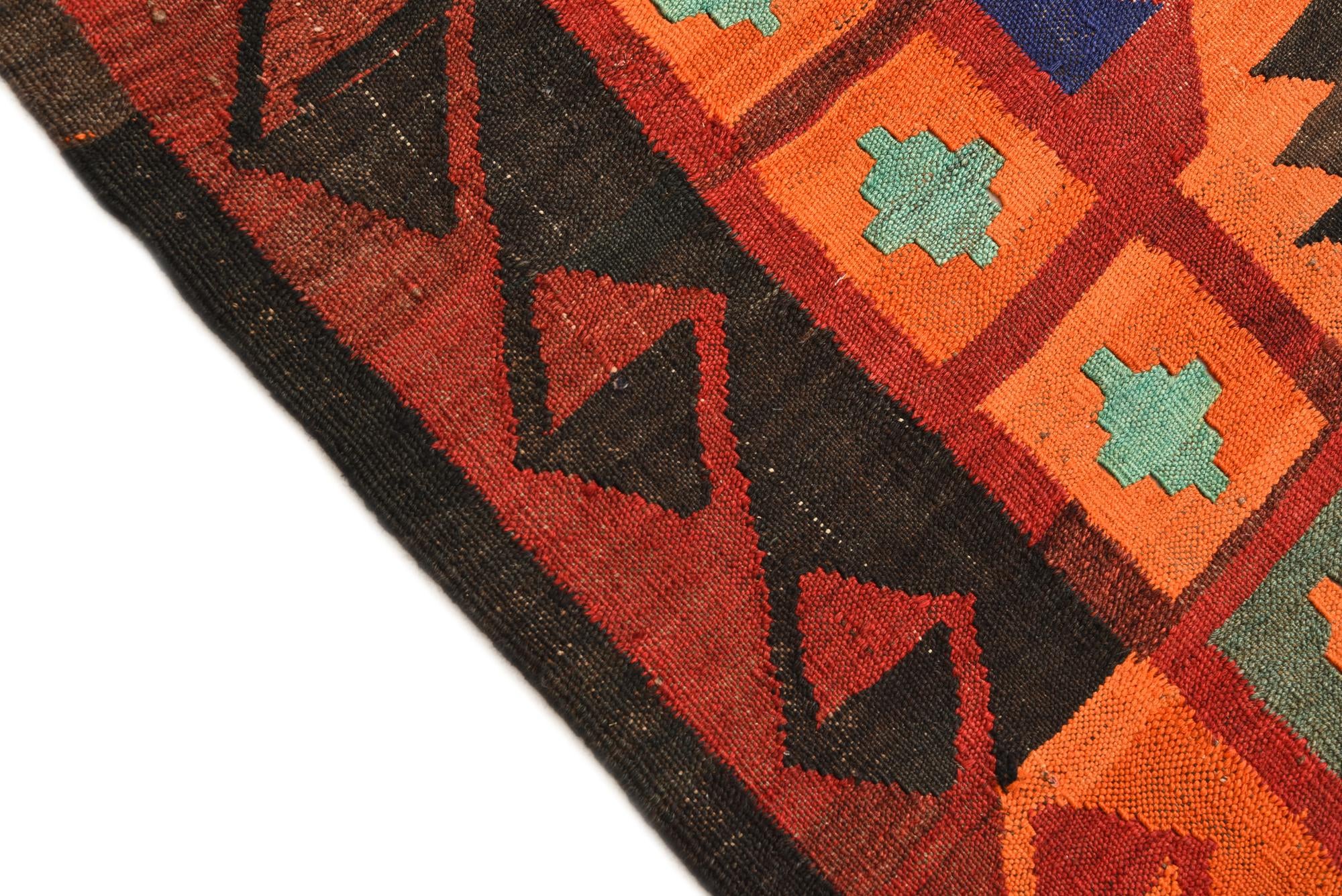 5' 5 x 8' 7 Hand Woven Kilim Fars Wool Rug