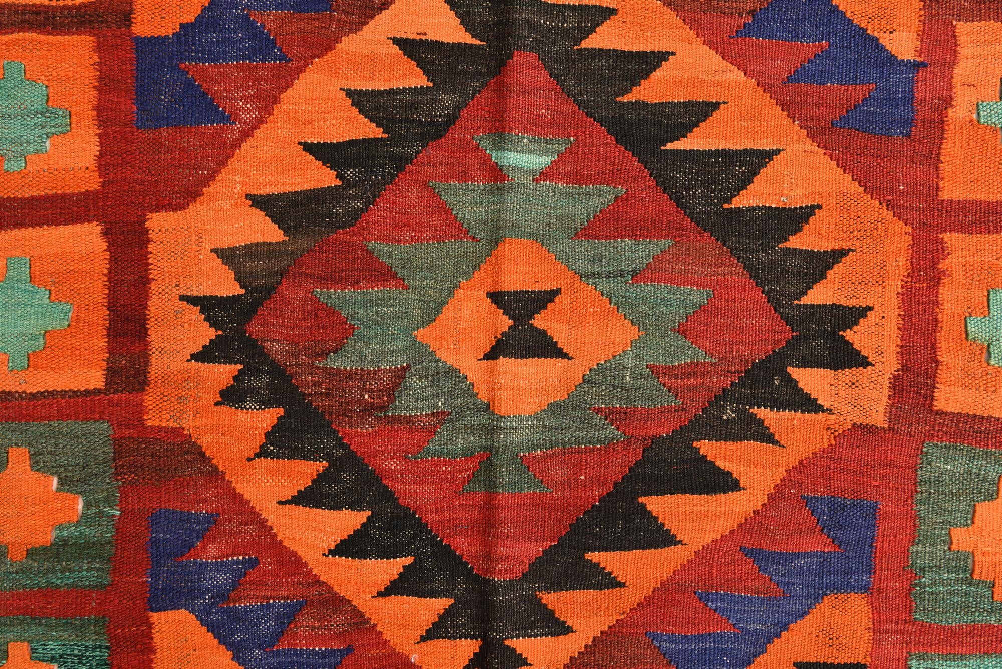 5' 5 x 8' 7 Hand Woven Kilim Fars Wool Rug