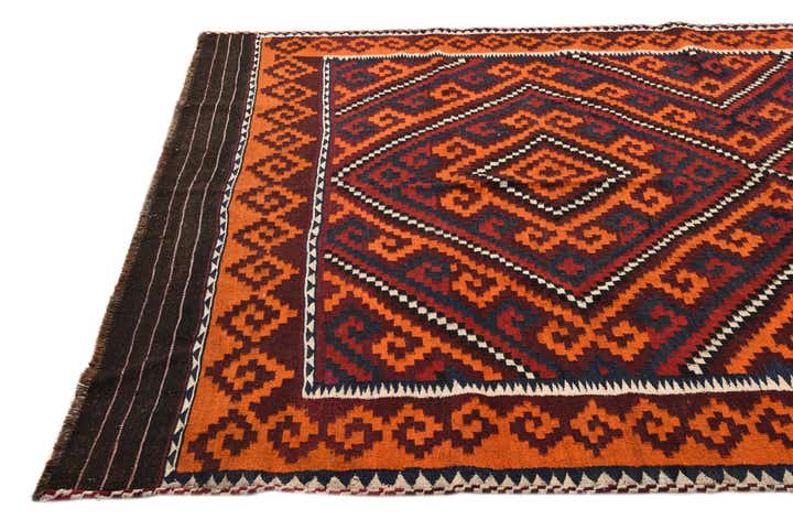 6' 6 x 11' Hand Woven Kilim Fars Wool Rug