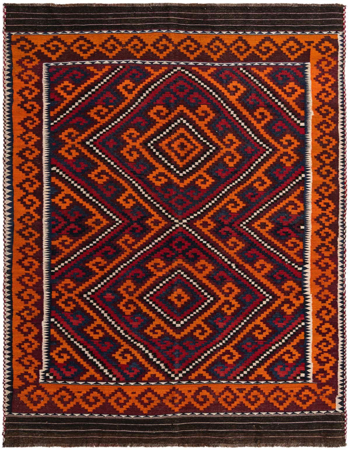 6' 6 x 11' Hand Woven Kilim Fars Wool Rug
