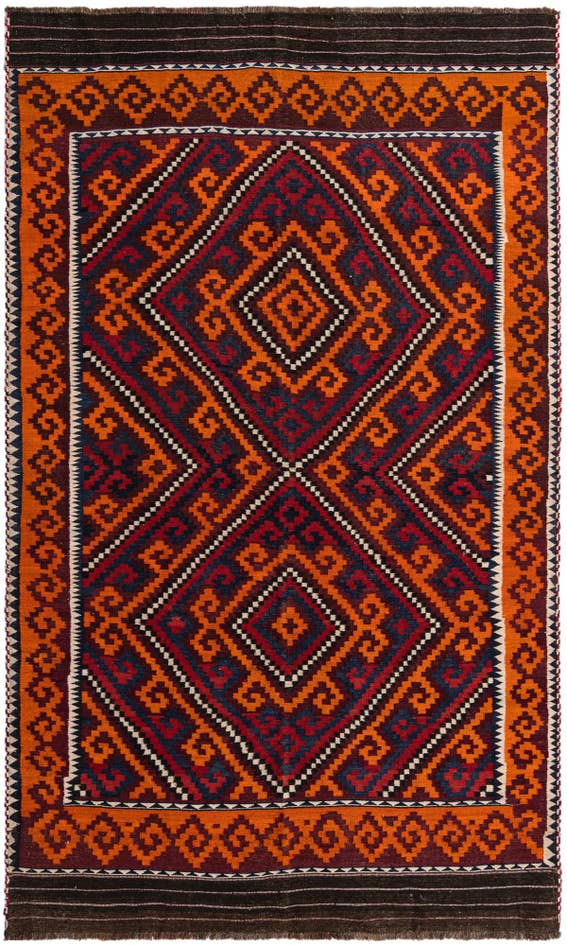 Detail image of 6' 6 x 11' Hand Woven Kilim Fars Wool Rug