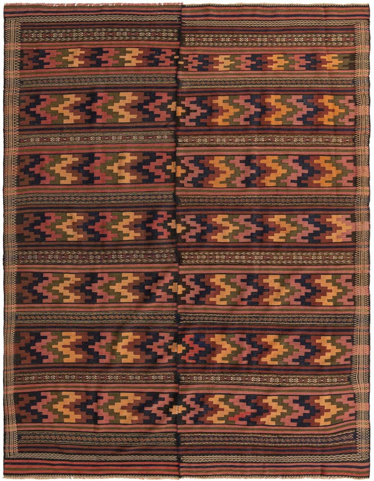 Detail image of 6' 10 x 13' 6 Hand Woven Kilim Fars Wool Rug
