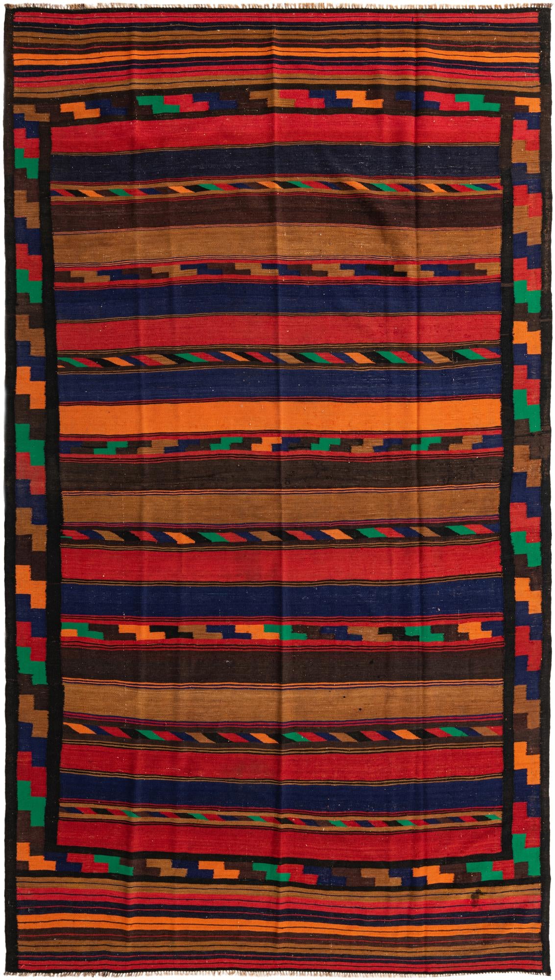 7' 5 x 13' 3 Hand Woven Kilim Fars Wool Rug