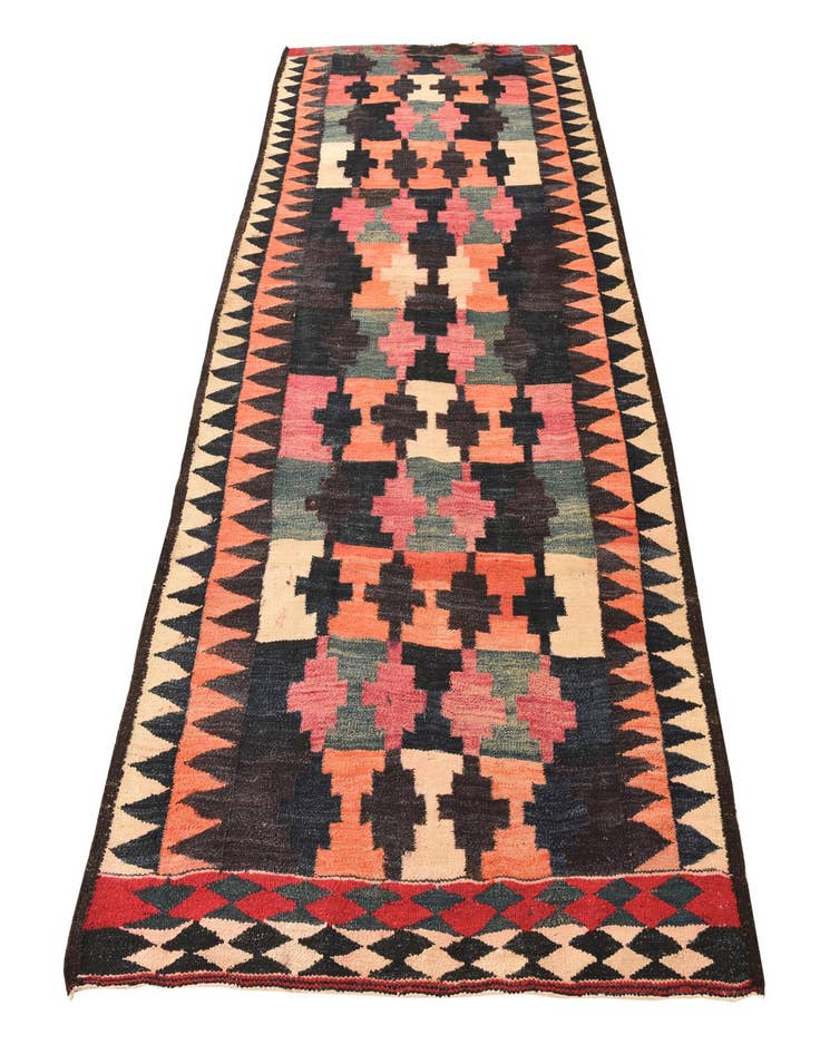 Detail image of 5' 3 x 9'  Hand Woven Kilim Fars Wool Rug